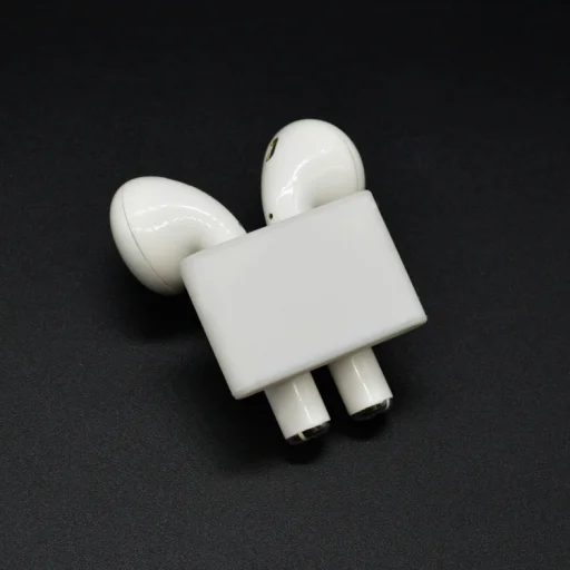 SMD HH-06 Airpods tartó, óra pántra rögzíthető szilikon fehér színben - 2