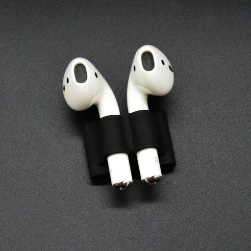 SMD HH-06 Airpods tartó, óra pántra rögzíthető szilikon fekete színben - 1