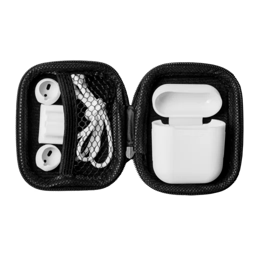 SMD HH-017 Airpods 1/2 kiegészítő csomag fehér színben, tok, tartó - 1
