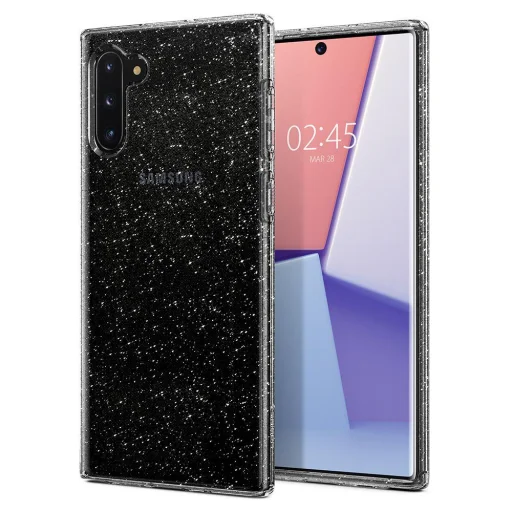 Spigen Liquid Crystal hybrid flexibilis TPU gél tok Samsung Note 10 flitteres áttetsző - 1