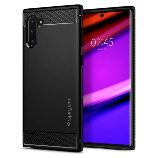 Spigen Rugged armor tok Samsung Note 10 Matt fekete - 1