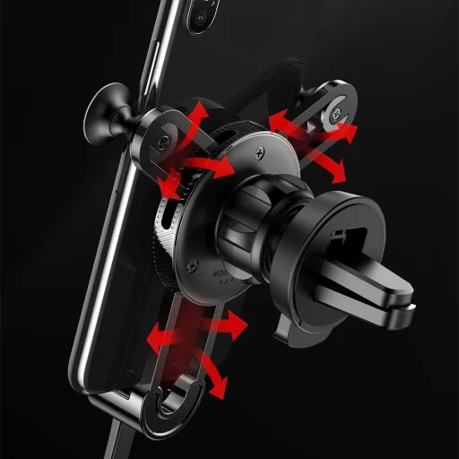 Baseus YY Gravity autós telefontartó ezüst Lightning kábellel - 12