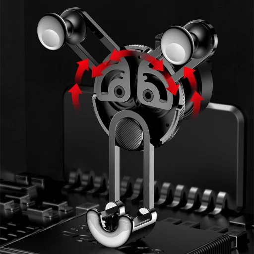 Baseus YY Gravity autós telefontartó ezüst Lightning kábellel - 11