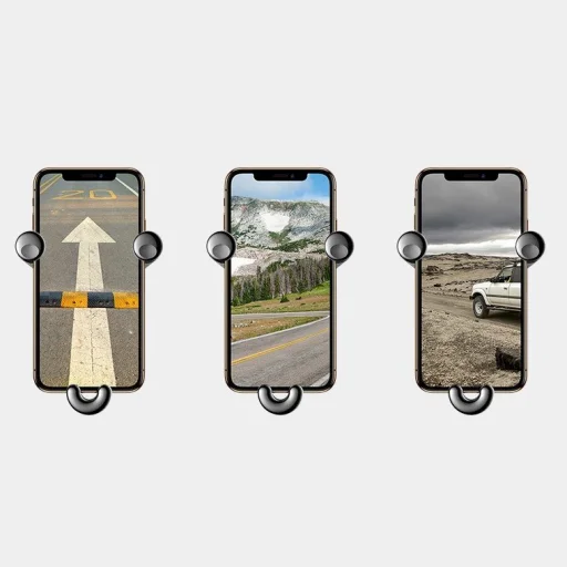 Baseus YY Gravity autós telefontartó ezüst Lightning kábellel - 17