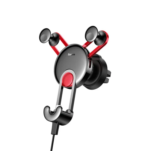 Baseus YY Gravity autós telefontartó piros Lightning kábellel - 4