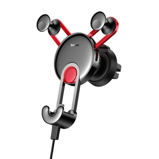 Baseus YY Gravity autós telefontartó piros Lightning kábellel - 1