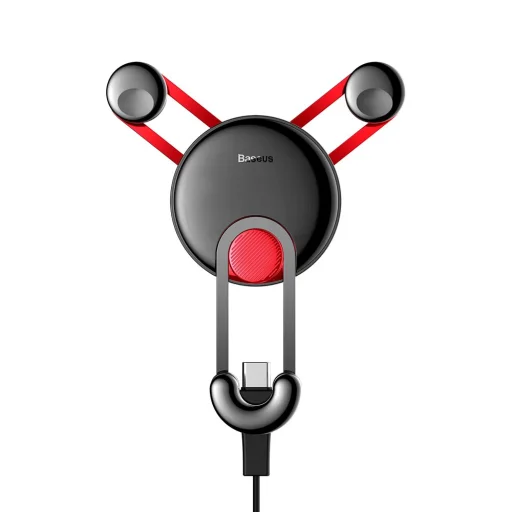 Baseus YY Gravity autós telefontartó USB Type-C piros - 1