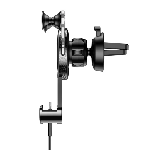 Baseus YY Gravity autós telefontartó USB Type-C ezüst - 2