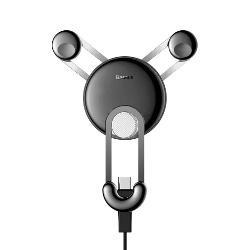 Baseus YY Gravity autós telefontartó USB Type-C ezüst - 1