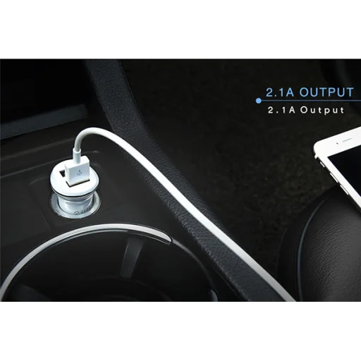 Hoco szivargyújtós autós telefontöltő fehér - 12