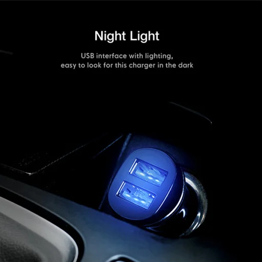 Hoco szivargyújtós autós telefontöltő fehér - 5