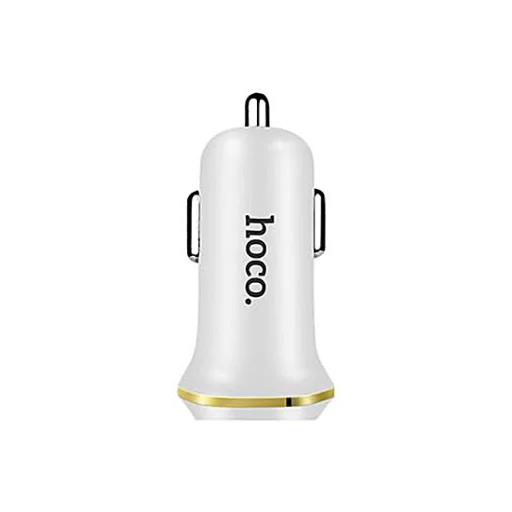 Hoco szivargyújtós autós telefontöltő fehér - 1