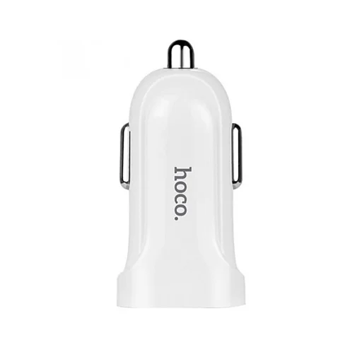Hoco szivargyújtós autós telefontöltő fehér - 1