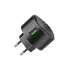 Hoco Shell hálózati töltő adapter 1xUSB QX 3.0 fekete thumbnail