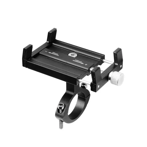 SMD fém biciklis telefontartó kormányra fekete, alumínium anyaghasználattal (GB0127C-B) - 1