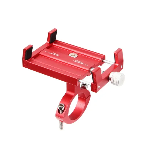 SMD fém biciklis telefontartó kormányra piros, alumínium anyaghasználattal (GB0127C-R) - 1