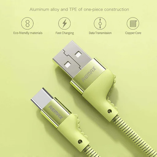 Remax Camaroon USB/Type-C kábel zöld - 6