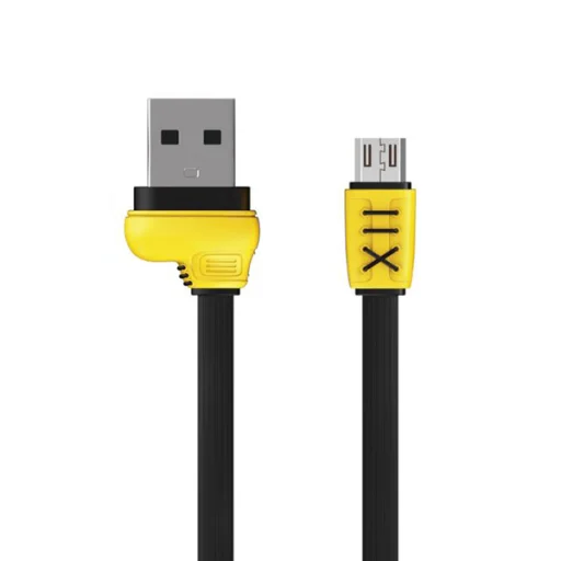 Micro USB kábel 1m fekete/sárga Remax RC-112m - 1