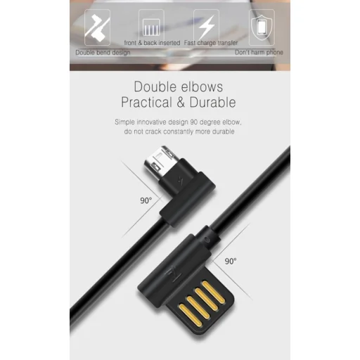 REMAX USB-A - Micro USB Axe RC-083m 1.8m fekete, 1A max teljesítménnyel - 7