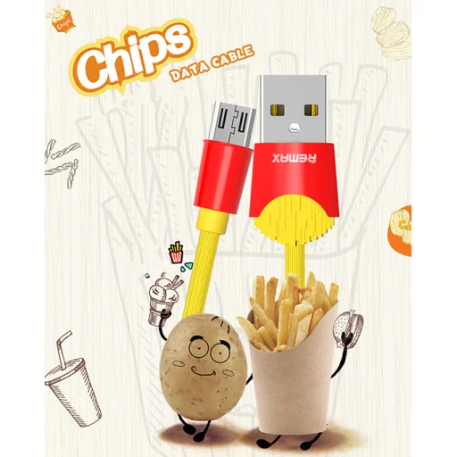 Remax Chips Micro USB kábel sárga 1m - 2