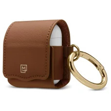 Spigen LA MANON bőr AirPods 1/2 tok barna