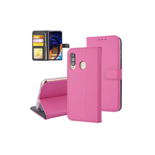 Fliptok kártyatartóval Samsung A60 pink - 1