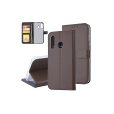 Fliptok kártyatartóval Samsung M40 barna
