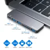 RayCue USB elosztó HUB MacBook-hoz szürke színben, Type-C, USB 3.0, SD, Micro SD, TF thumbnail