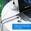 RayCue 8 az 1-ben USB Type C Hub Thunderbolt 3 USB 3.0 HDMI SD MicroSD, MacBook-hoz thumbnail