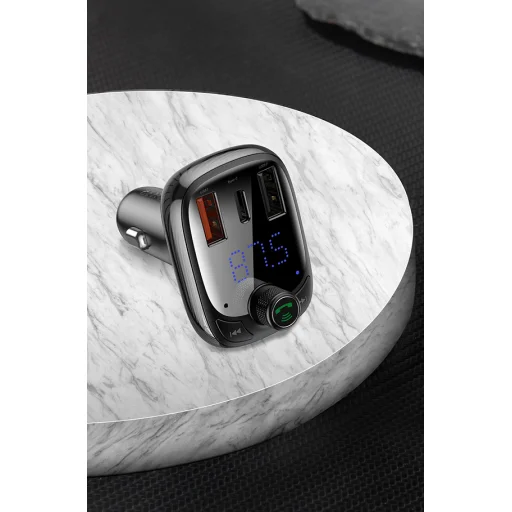 Baseus Bluetooth FM transmitter 2x USB 1x USB type C QC 4.0 fekete (CCTM-B01) - 14
