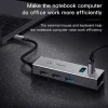 Baseus Cube USB HUB 3xUSB 3.0/3xUSB 2.0 szürke thumbnail