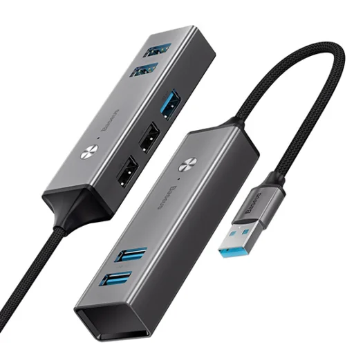 Baseus Cube USB HUB 3xUSB 3.0/3xUSB 2.0 szürke - 13