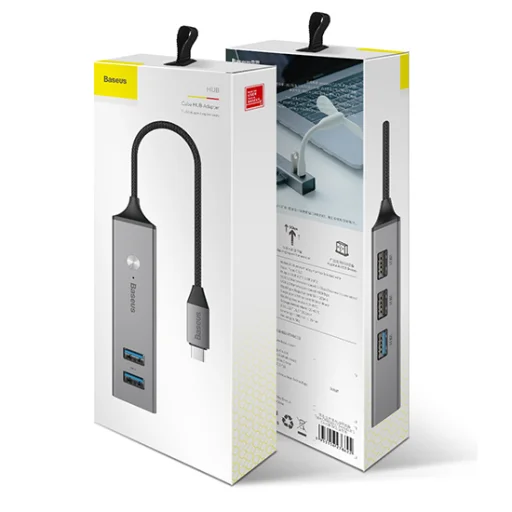 Baseus Cube USB HUB 3xUSB 3.0/3xUSB 2.0 szürke - 17