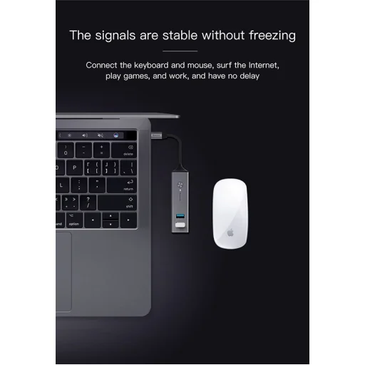 Baseus Cube USB HUB 3xUSB 3.0/3xUSB 2.0 szürke - 5