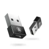 Baseus Exquisite Type-C - USB adapter fekete thumbnail