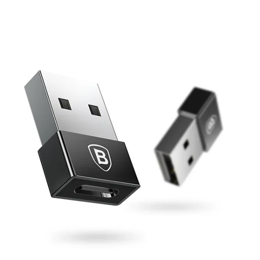 Baseus Exquisite Type-C - USB adapter fekete - 2