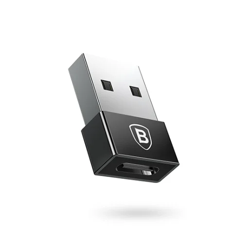 Baseus Exquisite Type-C - USB adapter fekete - 1