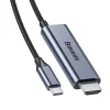 Baseus USB Type-C - 4K HDMI + Type-C PD 60W kábel sötét szürke thumbnail