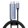Baseus USB Type-C - 4K HDMI + Type-C PD 60W kábel sötét szürke thumbnail