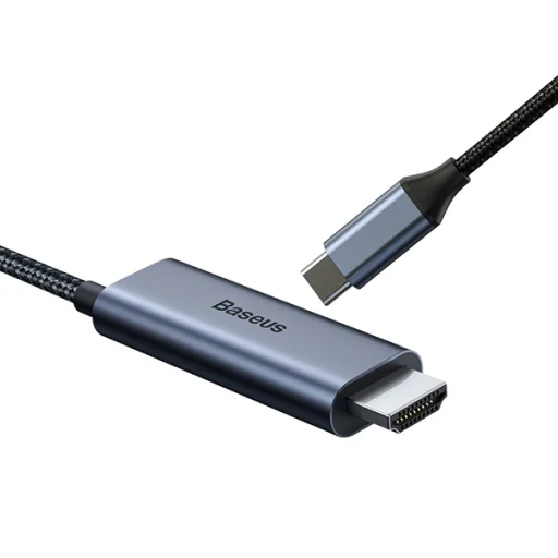 Baseus USB Type-C - 4K HDMI + Type-C PD 60W kábel sötét szürke - 2