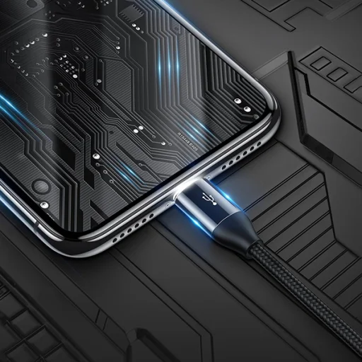 Baseus 3in1 Micro USB/Lightning/ Type-C kábel 1 méter fekete - 9