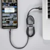 Baseus Halo nylon harisnyázott USB/Micro USB kábel 2A/2m fekete thumbnail