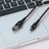 Baseus Halo nylon harisnyázott USB/USB - C kábel 3A/2m fekete thumbnail