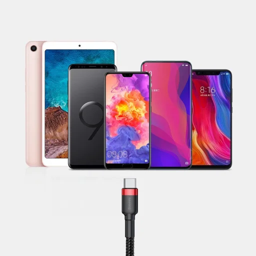 Baseus Cafule Nylon harisnyázott USB/USB-Type C kábel QC3.0 2A 3m fekete/piros - 18