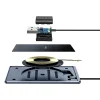 Baseus Ultra-thin vezeték nélküli Qi gyorstöltő 15W 100Cm USB kábellel fekete (WX01B-01) thumbnail