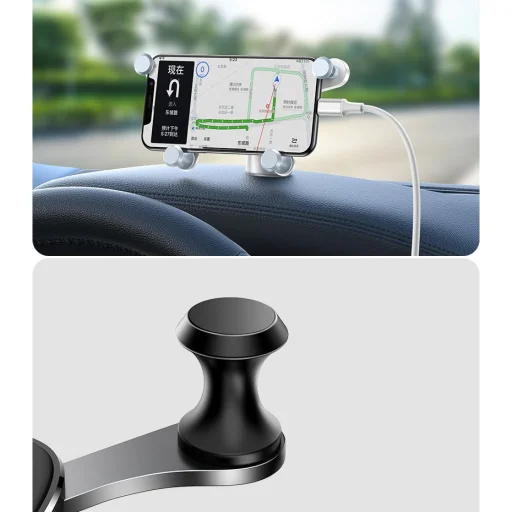 Baseus Gravity vízszintes műszerfalra helyezhető telefontartó fekete - 15