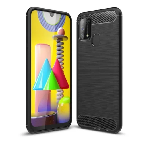 Samsung Galaxy M31 Nexeri Carbon Armored tok fekete - 2