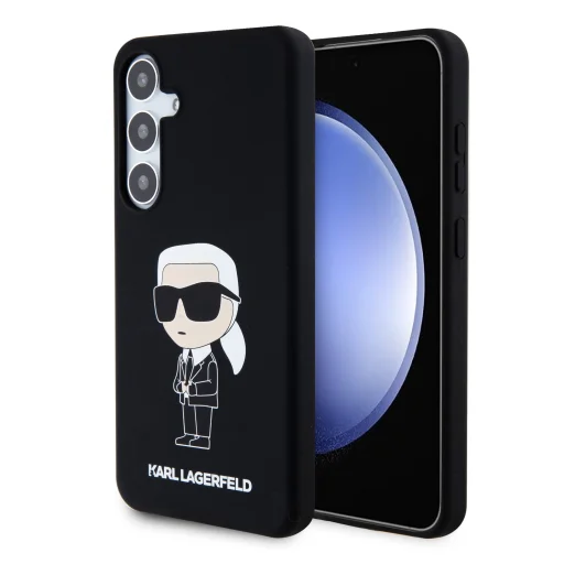 Samsung Galaxy S24 Karl Lagerfeld Liquid Silicone Ikonik NFT tok fekete (KLHCS24SSNIKBCK) - 1