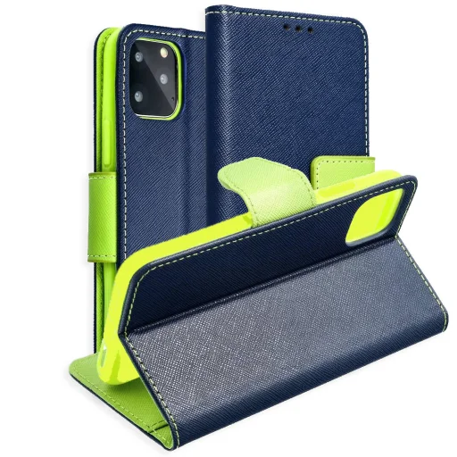 Xiaomi Redmi 13C / Poco C65 Fancy fliptok sötétkék/lime - 2