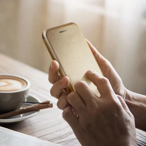Samsung Galaxy A53 5G Elegance fliptok arany - 8